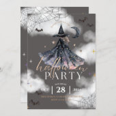 Moderne Halloween-Party Einladung für Teenager (Vorne/Hinten)