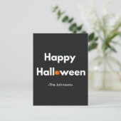 Moderne Halloween Postkarte - Personalisiert (Stehend Vorderseite)