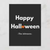 Moderne Halloween Postkarte - Personalisiert (Vorderseite)