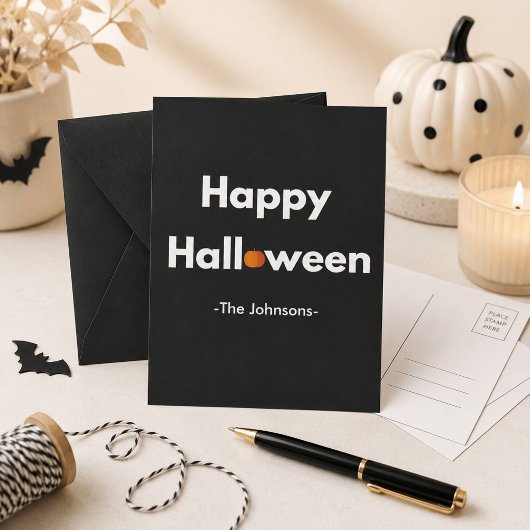 Moderne Halloween Postkarte - Personalisiert