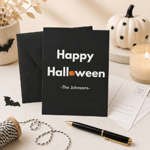 Moderne Halloween-Postkarte – Personalisiert Postkarte