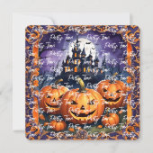 Moderne Halloween Pumpkin Herbst Kollektion Einladung (Vorderseite)