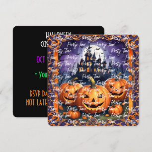 Moderne Halloween Pumpkin Herbst Kollektion Einladung