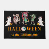 Moderne Halloween-Schwarz Fußmatte (Vorderseite)