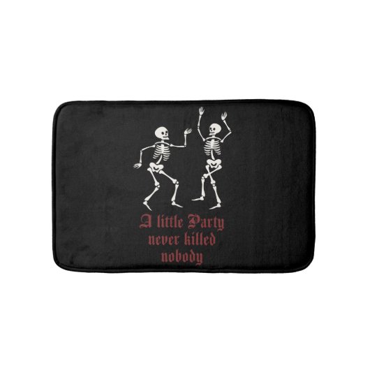Moderne Halloween-Skelette Badematte (Vorderseite)