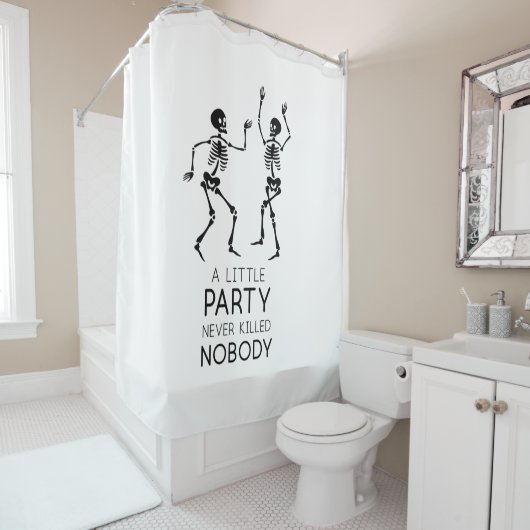 Moderne Halloween-Skelette Duschvorhang (Beispiel)