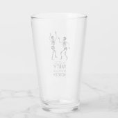 Moderne Halloween-Skelette Glas (Rückseite)