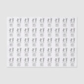 Moderne Halloween-Skelette Seidenpapier (Vorderseite)