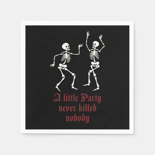 Moderne Halloween-Skelette Serviette (Vorderseite)