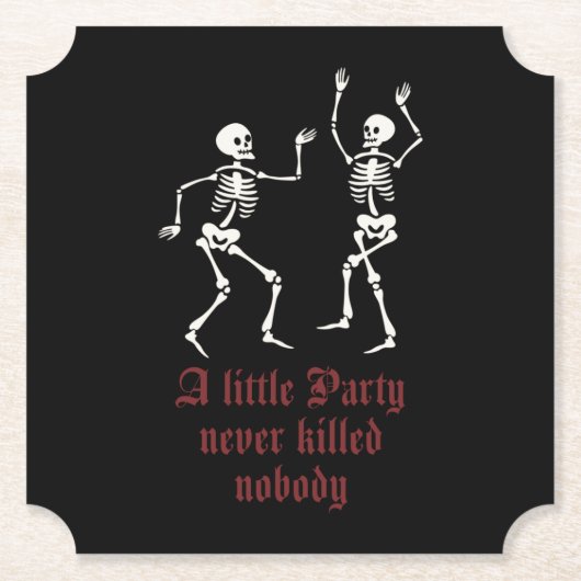 Moderne Halloween-Skelette Untersetzer (Vorderseite)