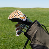 Moderne Halloween Spookobas Orange Checkerboard Golf Headcover (In SItu)