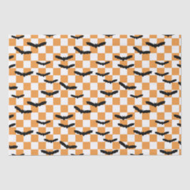 Moderne Halloween Spookobas Orange Checkerboard Seidenpapier