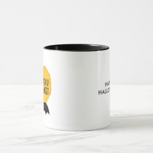 Moderne Halloween Spooky & Sweet Flying Bats & Moo Tasse (Zentrum)