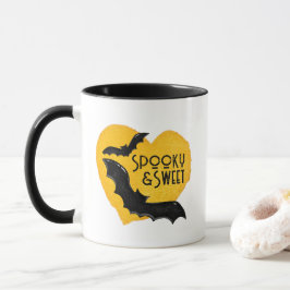 Moderne Halloween Spooky & Sweet Flying Bats & Moo Tasse
