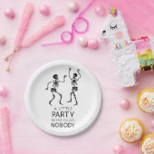 Moderne Halloween-Tanzskelette Pappteller (Party)