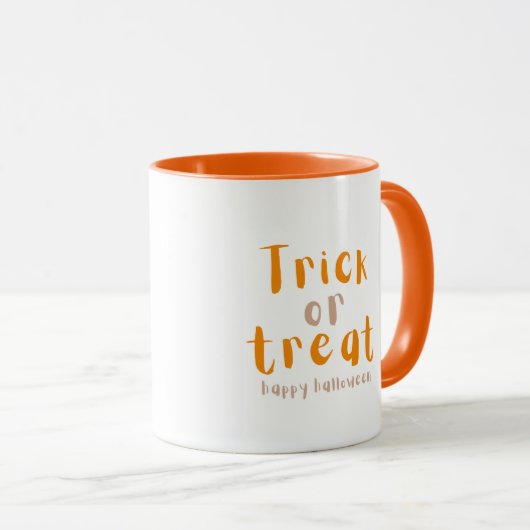 Moderne Halloween-Trick- oder Treat-Tasse Tasse (VorderseiteRechts)