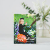 Moderne Halloween-Vollblutkarte Feiertagspostkarte (Stehend Vorderseite)