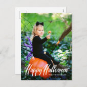 Moderne Halloween-Vollblutkarte Feiertagspostkarte (Vorne/Hinten)