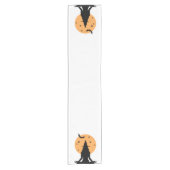 Moderne Halloween-Yoga-Hexe Kurzer Tischläufer (Vorderseite)