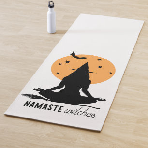 Moderne Halloween-Yoga-Hexe Yogamatte