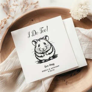 Moderne Hamster-Hochzeits-Cocktailservietten Serviette