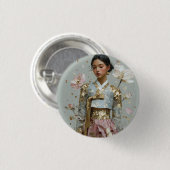 Moderne Hanbok-Kunst drucken Button (Vorne & Hinten)