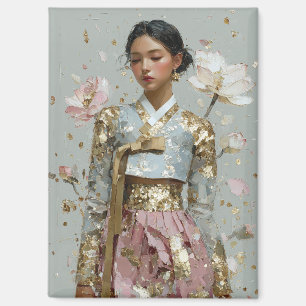 Moderne Hanbok-Kunst drucken Magnet