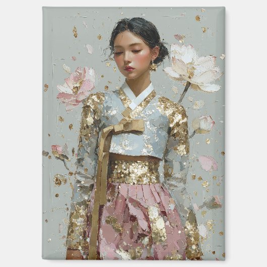 Moderne Hanbok-Kunst drucken Magnet (Vorderseite)
