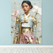Moderne Hanbok-Kunstprint Leinwanddruck (Insitu (Holzboden))
