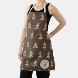 Moderne Hand Gezeichnet Wheat Pattern Bäckerei Schürze