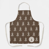 Moderne Hand Gezeichnet Wheat Pattern Bäckerei Schürze (Vorderseite)