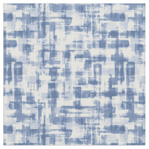 Moderne Hand in Blau und Weiß zum Nähen Stoff