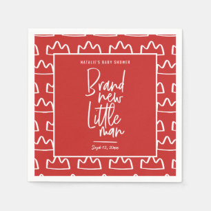 Moderne Hand schriftliche Babyparty Serviette