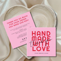 Moderne Handarbeit mit Liebe danke