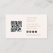 Moderne Handarbeit mit Liebe-Rosa-Gold-Bäckerei Visitenkarte (Rückseite)