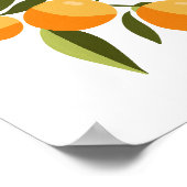 Moderne handbemalte Gouache Orange Branch Art Poster (Ecke)