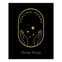 Moderne Hände Massage Gold Logo Download
