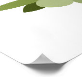 Moderne handgearbeitete Gouache Olive Branch Art Poster (Ecke)