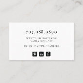 Moderne, handgefertigte Schmuck Designer Business  Visitenkarte (Rückseite)