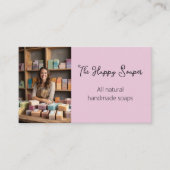 Moderne, handgefertigte Seifenfabrik, Seifenseifen Visitenkarte (Vorderseite)