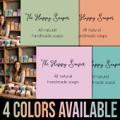 Moderne handgefertigte Seifenmanufaktur, Seifenpfi Visitenkarte