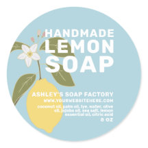 Moderne handgefertigte Zitronenseife Botanisches B