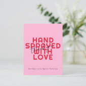 Moderne handgemacht mit Liebe Danke Postkarte (Stehend Vorderseite)
