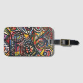 Moderne, handgemalte Abstrakte Kunst Gepäckanhänger (Vorderseite (Horizontal))