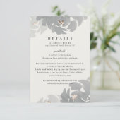 Moderne handgemalte elegante blumengeschmückte Hoc Begleitkarte (Stehend Vorderseite)