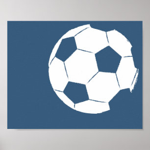 Moderne Handgemalte Fußball-Kugel Art - 1 von 6 Poster