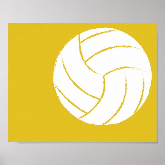 Moderne Handgemalte Volleyball Art - 1 von 6 Poster (Vorne)