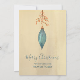 Moderne handgemalte Wasserfarbe Türkis Weihnachten