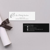 Moderne handgeschriebene Abschluss-Name-Karte Mini Visitenkarte