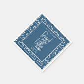 Moderne handgeschriebene Babydusche Serviette (Ecke)